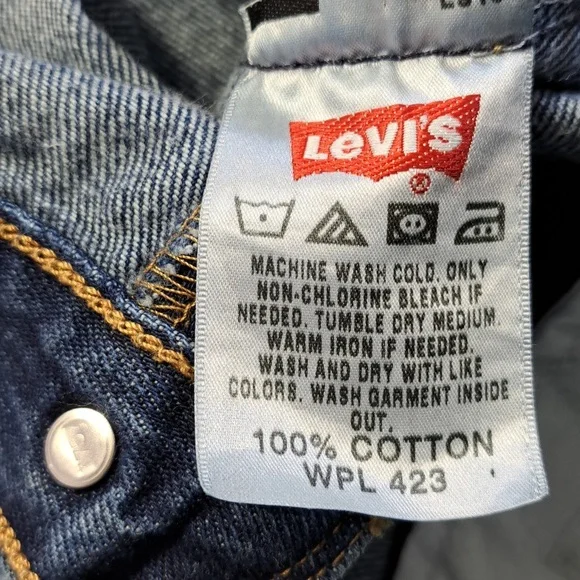 Levi's 501 Straight Leg Button Fly Blue Jeans Men's Size W41 L30 - Picture 15 of 16